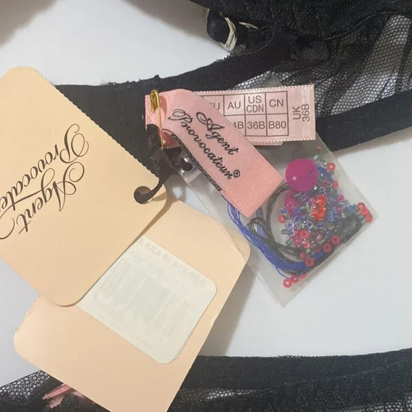 Agent Provocateur Nabina Black 2-piece Set: Bra 36B/ Brief AP3 Medium - Picture 11 of 12